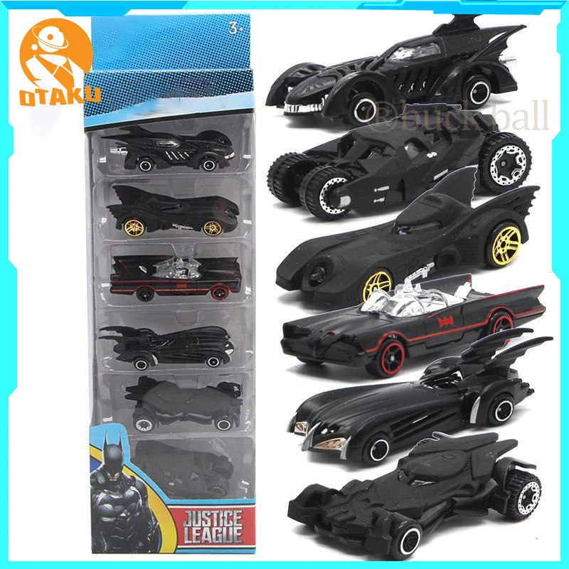 Batmobile 6pcs 1:64 Alloy Model Cars Batman Tumbler 6 Generation Combination Home Decor Car Collection Toys For Children