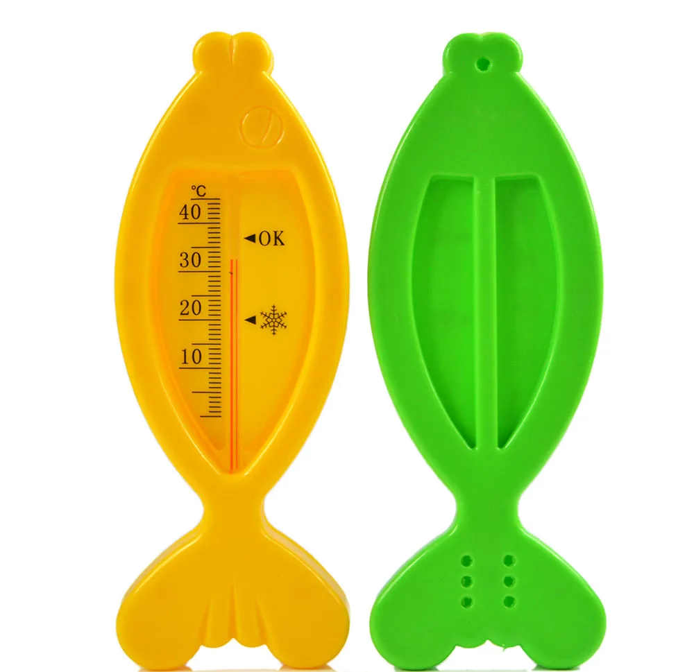 

Fish Shape Water Thermometer Floating Baby Float Bath Toy Tub Sensor Plastic Yellow Green