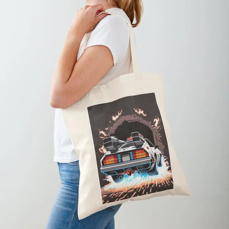 

Retro Time Machine Tote Bag personalized tote bag women bag Women's shopper women canvas