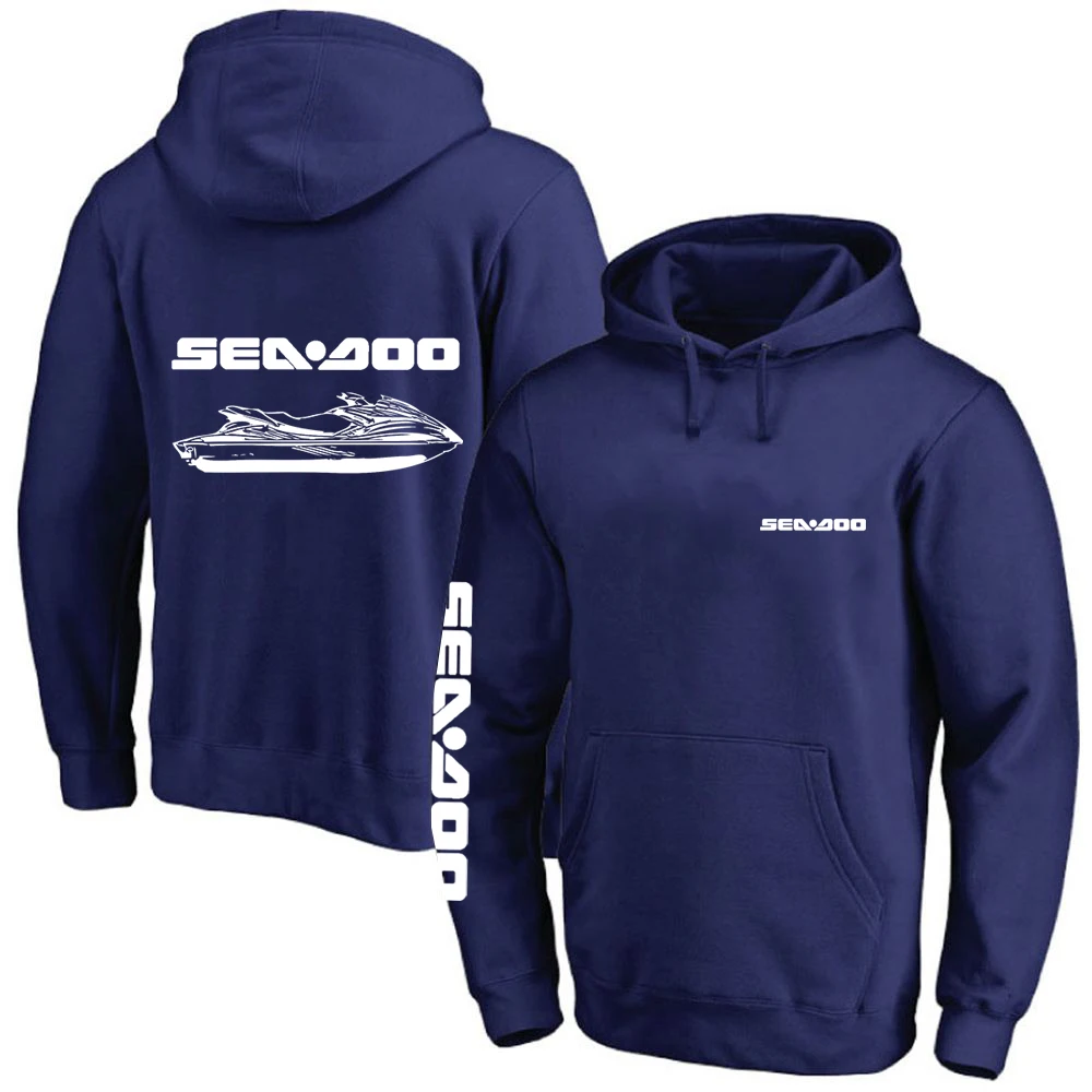 2024 Sea Doo Seadoo Moto New Printing Men Spring and Autumn Solid Color Pullover Hoodies Loose Fashion Clothing Hooded Tops