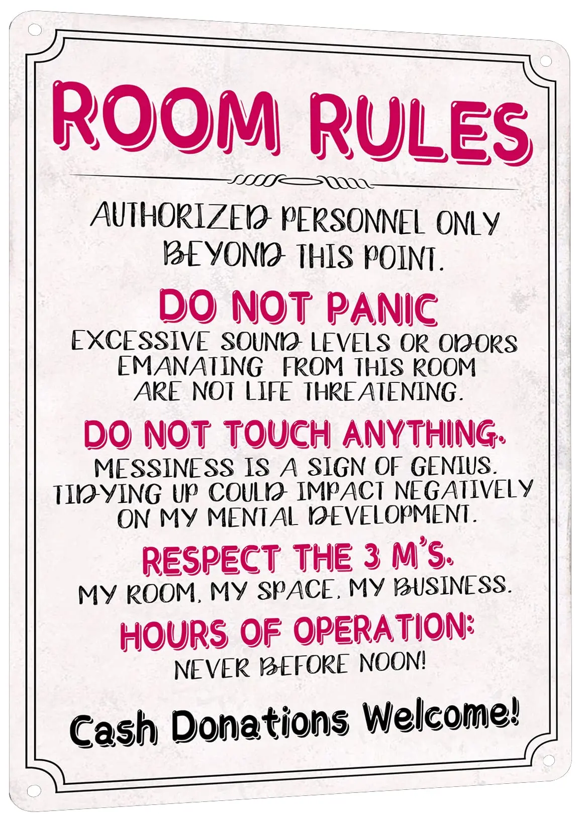 HYBLOM Room Sign For Teen Girls Bedroom Door Decor Teen Boy Room Signs Girl Room Rules Signs Dorm Wall Accessories Cool Things F