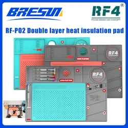 RF4 RF-PO2 380x260MM Heat Insulation Silicone Soldering Mat Desk Pad BGA Maintenance Platform Phone Repair High temperature 500℃