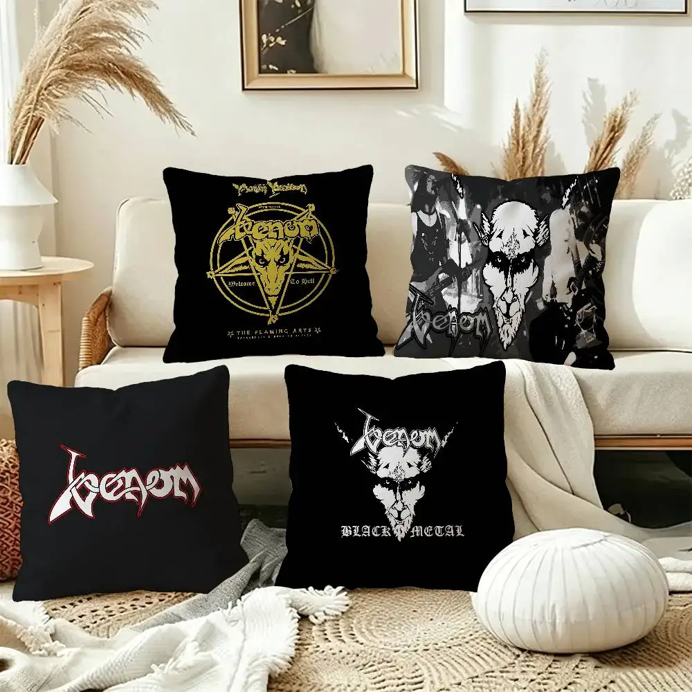 V-Venoms Black Metal Band Pillow Gift Home Office Decoration Bedroom Sofa Car Cushion Cover case 45x45