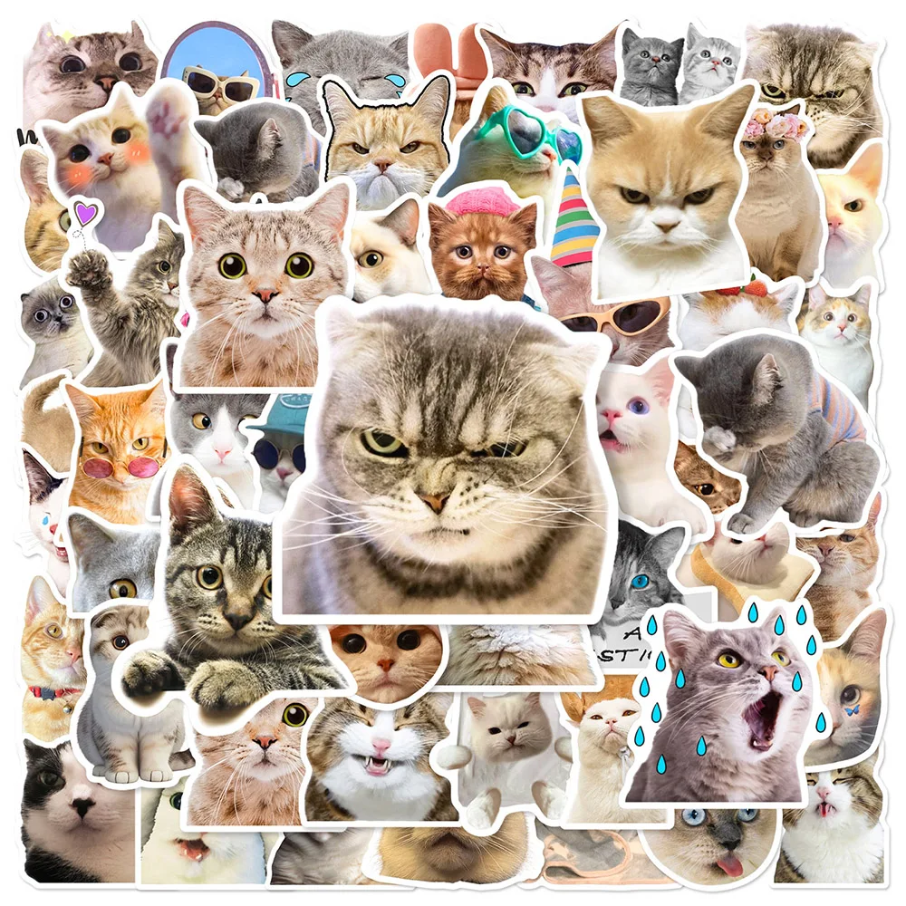 

10/50Pcs Cute Kawaii Cat Aesthetic Varied Stickers Pack for Kids Travel Luggage Laptop Phone Notebook Decoration Graffiti Decals