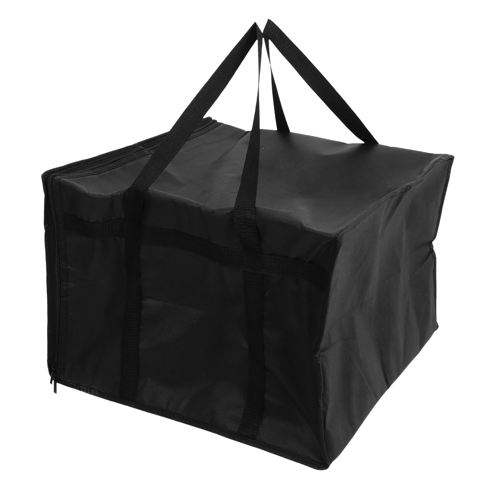 

1 Large Capacity Insulated 50x50x35 5cm Black Bag Takeout Food Grocery Thermal Bag Lightweight Travel Outdoor Use