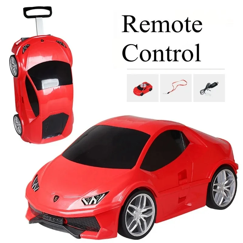 Kids Car Suitcase with remote control Children Travel Luggage Suitcase for boys wheeled suitcase kids Rolling luggage suitcase