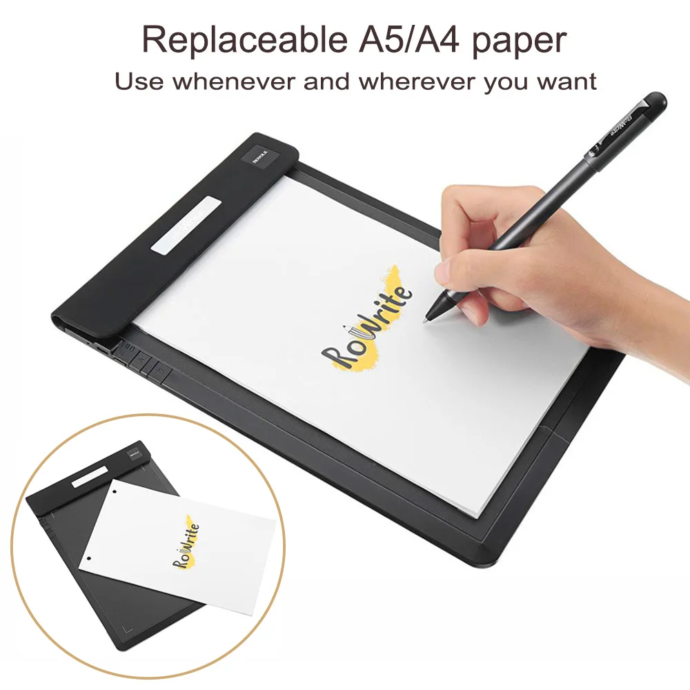 Imagem -04 - Royole-bluetooth Digital Writing Pad Smart Notebook Gráficos Pintura Tablet Notepad Board Armazenamento em Nuvem Ios Android Tamanho a5