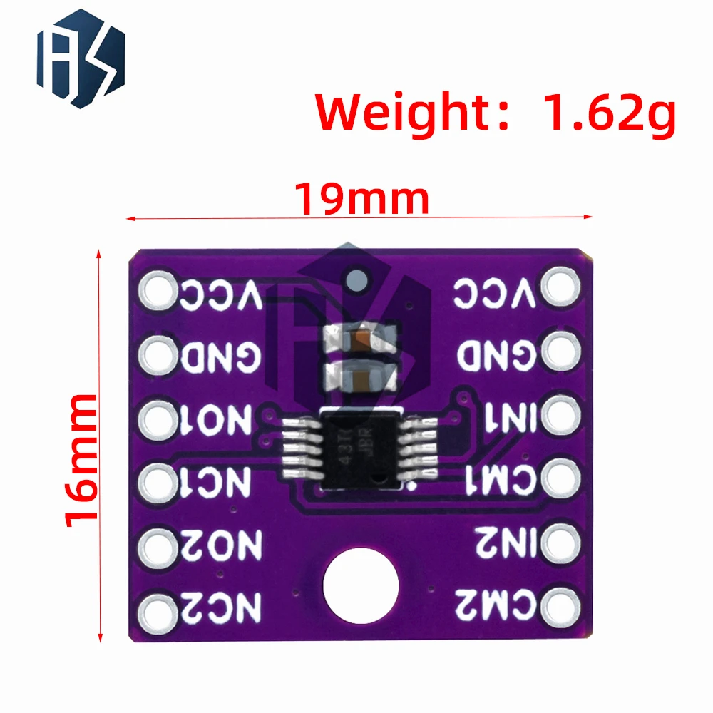 TS5A23157 CJMCU-23157 Placa de desenvolvimento de módulo de interruptor analógico SPDT de canal duplo 10Ω para Arduino