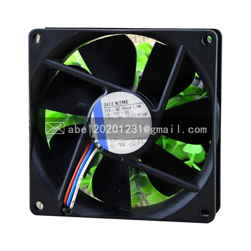 

BRAND NEW ORIGINAL 3412N/2ME 3412 N/2 ME DC 12V 1.1W COOLING FAN 9225 92*92*25MM