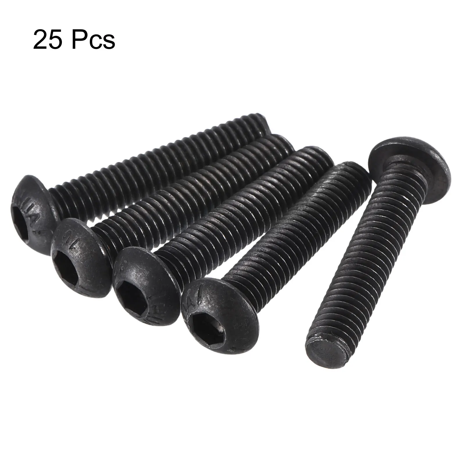 

Uxcell 25pcs M6x30mm Hex Socket Button Head Cap Bolts Screws Alloy Steel for DIY Projects