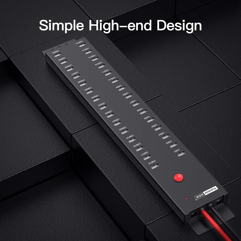 

2026 A-812 Sipolar 30 Port Usb Hub Wholesale Usb 2.0 Hub 300W Charging Station High Speed Usb Splitter