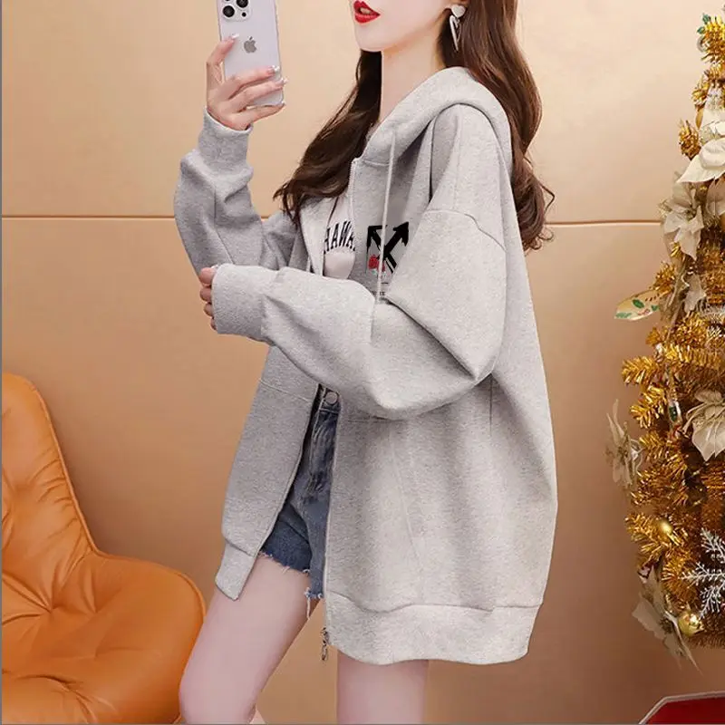 Femme haut à capuche avec Orint sur dropshipping essentiel à manches longues années 90 Vintage Kpop pas cher femmes sweats à capuche pleine fermeture éclair