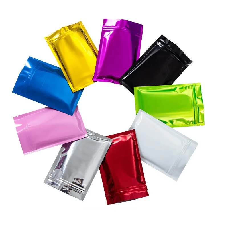 

1000Pcs/Lot 11 Size Colorful Top Feed Foil Zip Lock Bags Food Pouch,Mylar Aluminum Foil Bags,Tea Pouches,Food Storge Bag