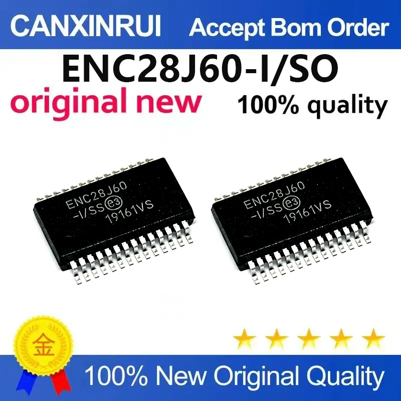 (5pcs-100pcs)Brand new original ENC28J60-I/SS ENC28J60 SMT SSOP-28 Ethernet controller chip