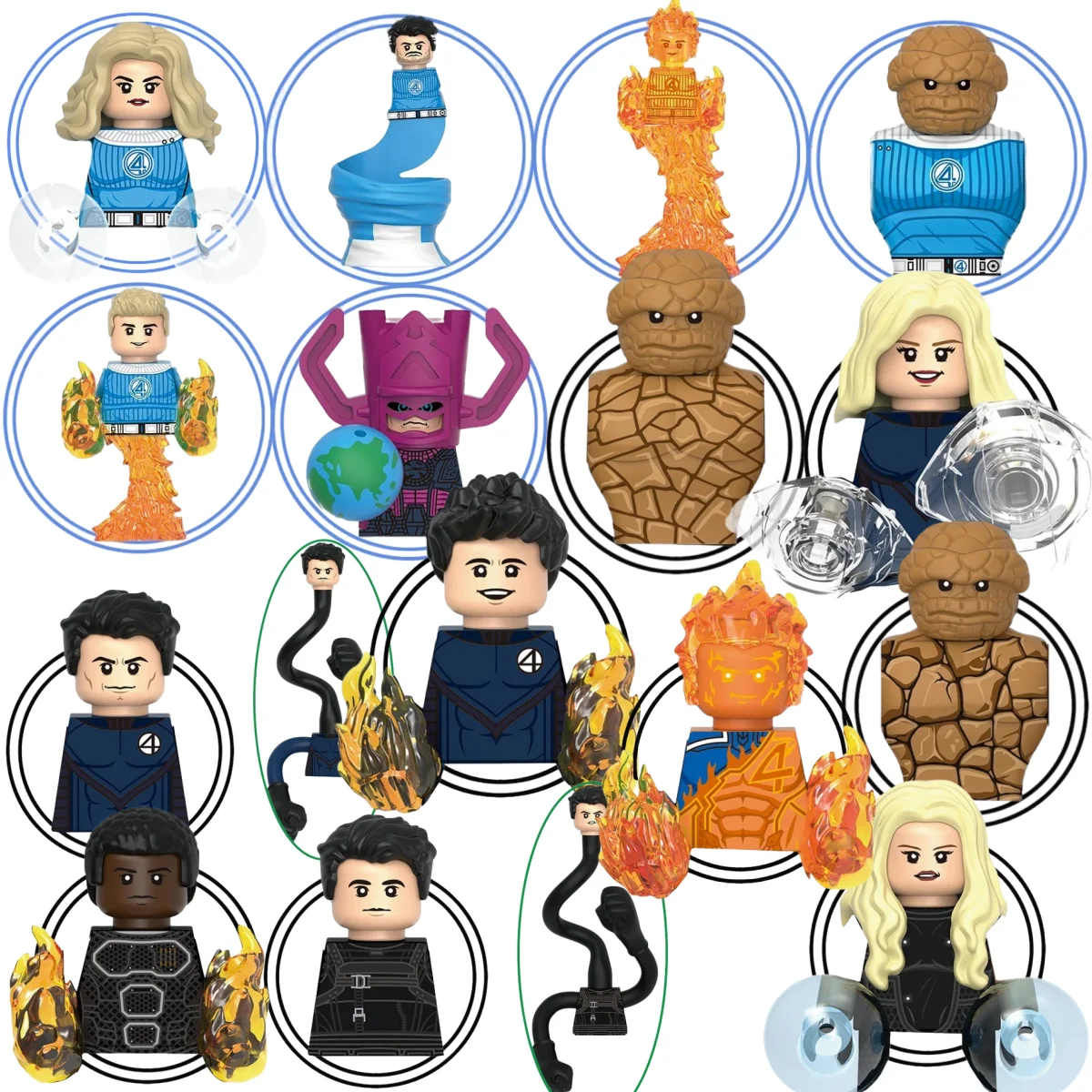 Blind Box Mini Building Blocks G0148 Figures Big Goblin Spiderman Iron Man Venom Captain Hawk Deadpool Armor Christmas Gifts Toy
