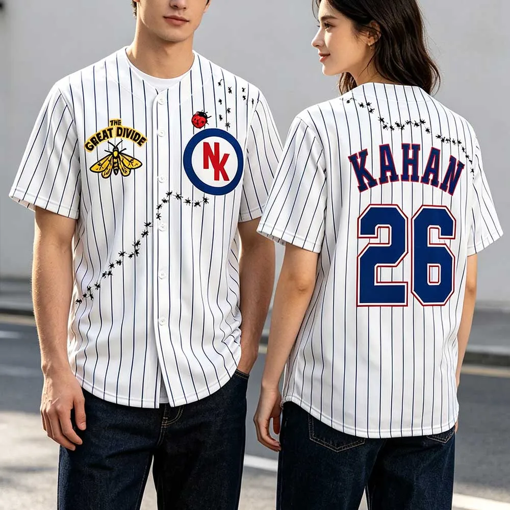 Noah Kahan The Great Divide Tour 2026 Baseball Jersey Short Sleeve Loose Summer Shirts Casual Fashion Design Print Merch Male