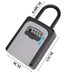 Seguro Senha Armazenamento Cadeado, Combinação Lock Key, Safe Key Box, Lock Boxes, senha Box