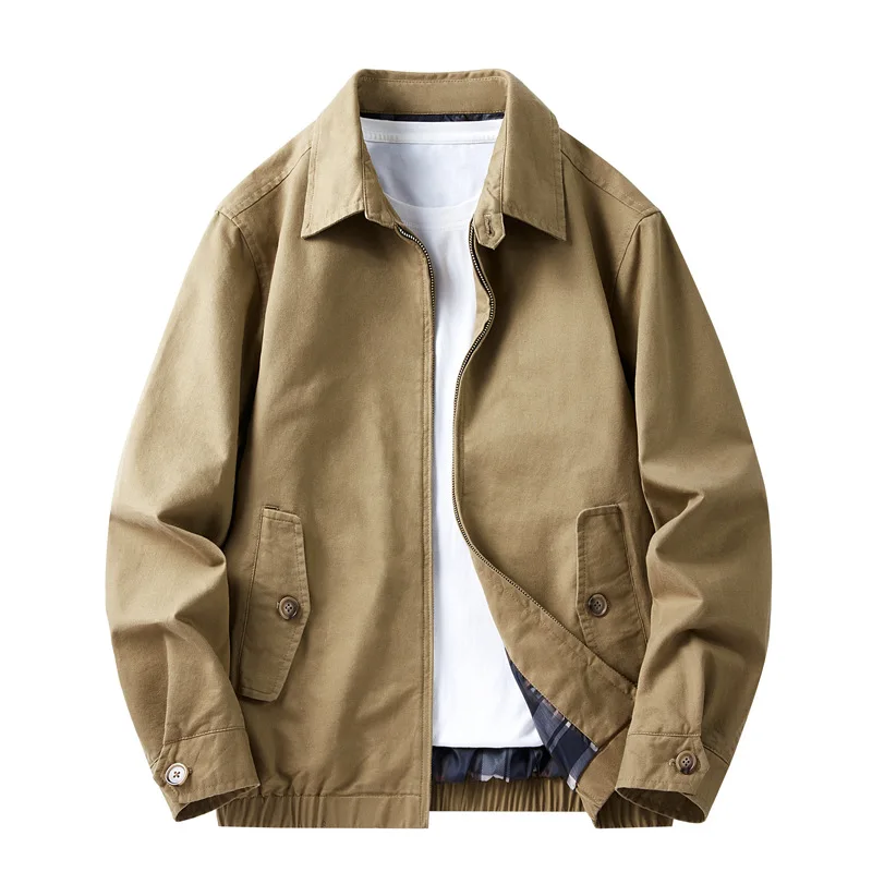 

Men's Fashion Jacket Spring Autumn 2025 Windproof Wear-Resistant Breathable Durable Trendy Versatile Style for Casual Wear