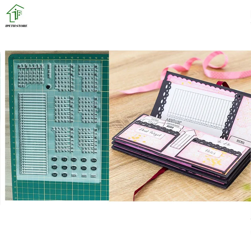 Calendar Memo Transparent Silicone Seal DIY Scrapbooking New Arrival 2022 Clear Stamps for Paper Card Making Decor Stencils