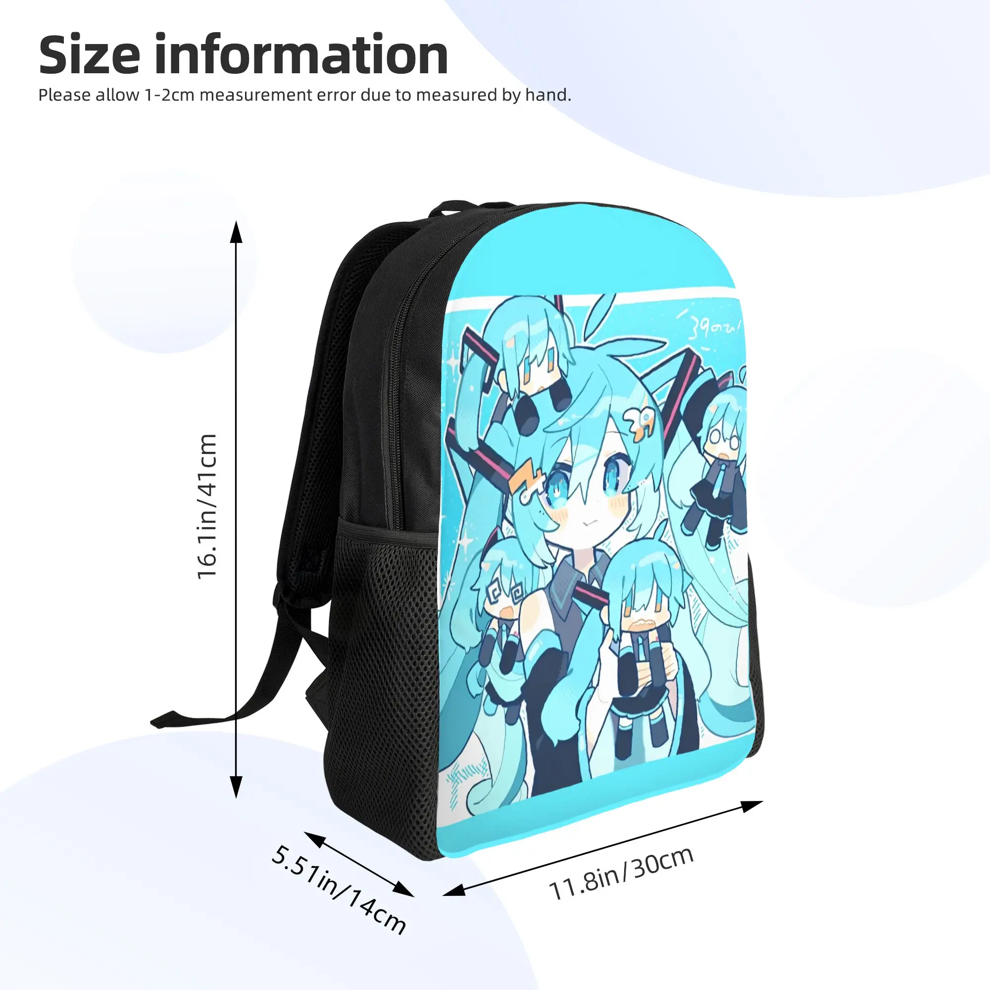 Hatsune Miku  Backpack for Men Women Casual Student Hiking Travel Daypack Japan Anime  Laptop Canvas Bags Lightweight view 6