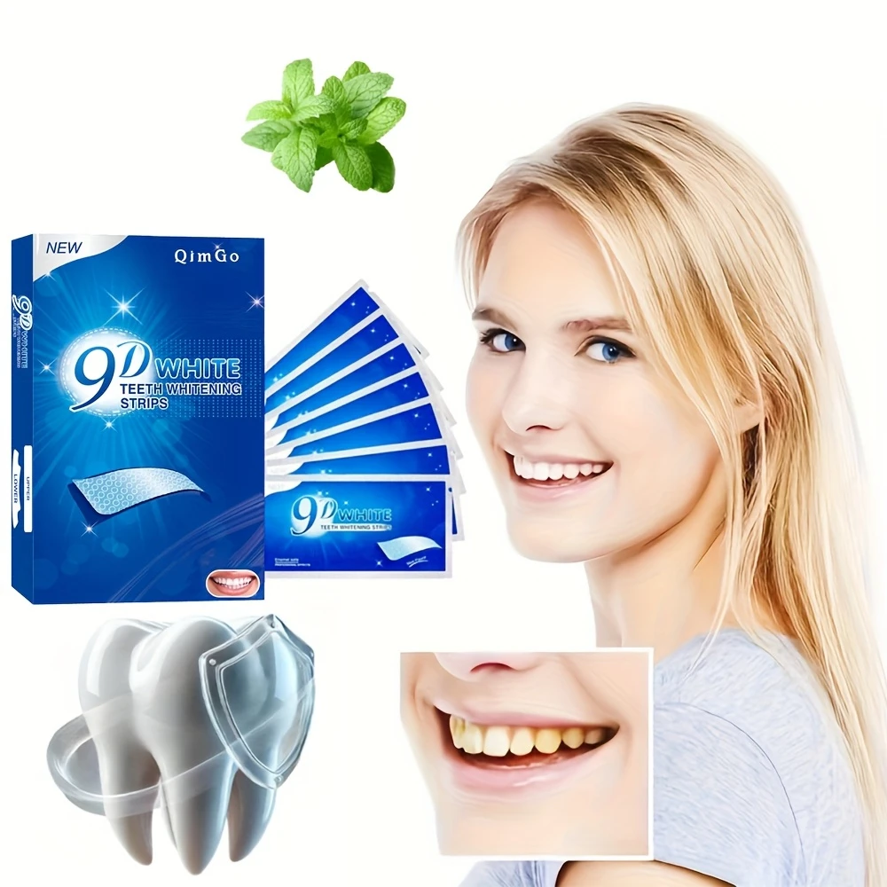 مجموعة تبييض الأسنان مكونة من 14 شريطًا، أسنان حساسة احترافية متوافقة مع إزالة البقع السريعة للتدخين والقهوة والنبيذ #1