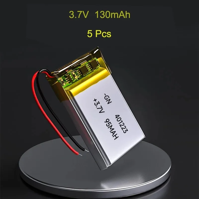 1-10PCS Neue 401223/401225 3,85 V 130mAh Lithium Li-Polymer Ersatz Batterie für Xiaomi Mi Band 5 Smart Uhr 2-Draht