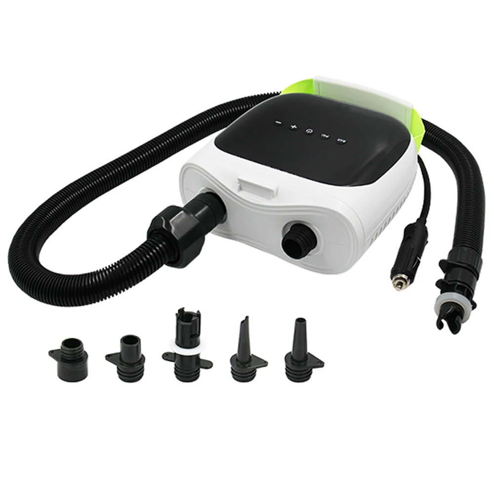 

12Volt DC12V Vehicle Electric Pump ABS Black+White 110W 0.5-20PSI 250/70L/Min 2.6m Power Cable 0.675m Hose 190x175x77mm for