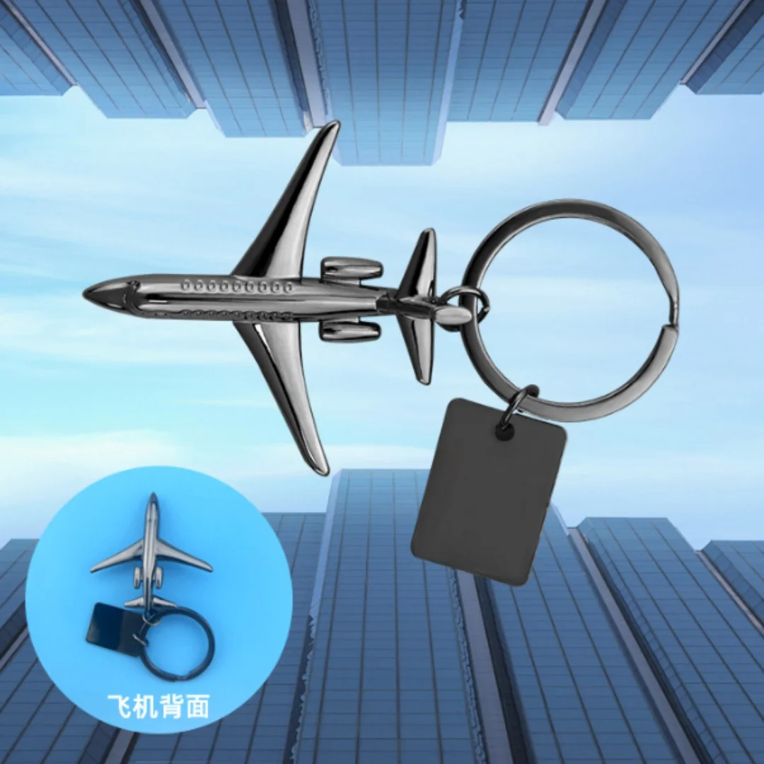 Travel Souvenir Key Chain Sturdy Zinc Alloy Key Chain Airplane Shaped Key Ring Zinc Alloy Aviation Gift Keychain For Aviation