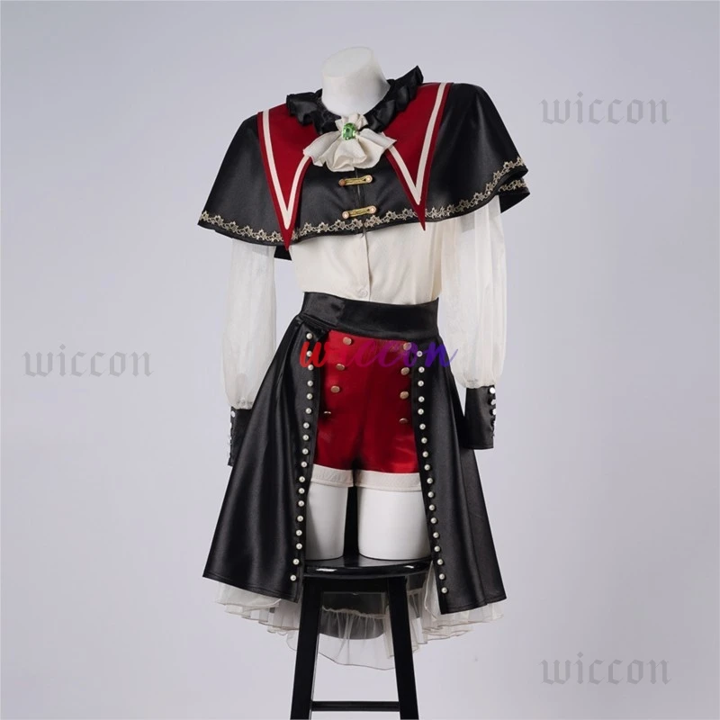 Anime Mutsumi Wakaba Mortis Cosplay Costume Ave Mujica Wig Black Red Cloak Lolita Women Party Suit Halloween Role Play Shoes