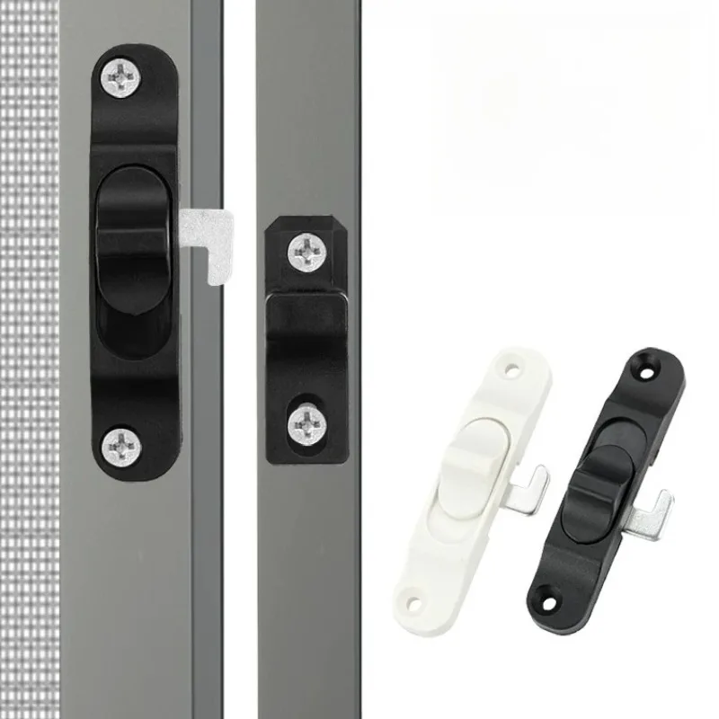 5PCS Plastic Sliding Door Lock Buckle Anti Theft Screen Lock Buckle Folding Door Screen Window Buckle Hardware Accessories