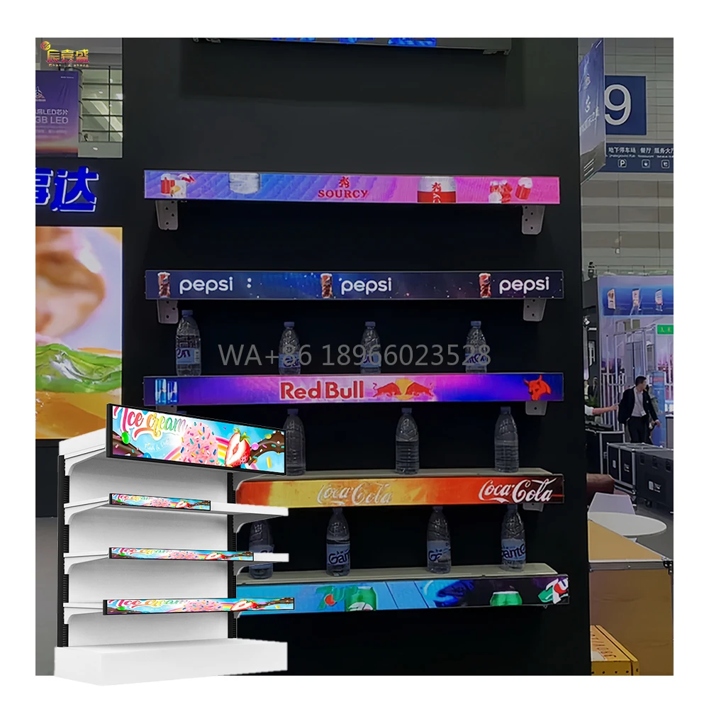 

High Definition 35-Inch Indoor LCD Bar Screen Stretch Bar Shelf Strips Display Shelf Screen for Supermarket