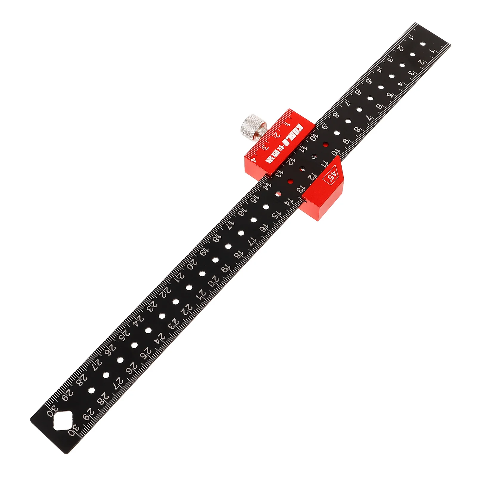 النجارة تحديد المواقع حاكم 30 سنتيمتر الفولاذ المقاوم للصدأ الأسود المعادن أداة قياس الأحمر تحديد المواقع كتلة الدقة نجار الحكام