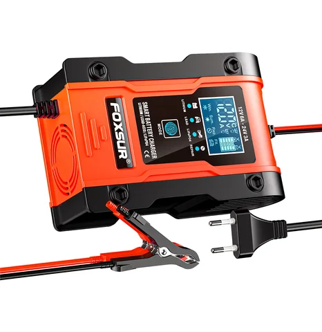 FOXSUR 12V 24V 6A Автомобильное зарядное устройство для GEL AGM Lithium — внешний вид товара