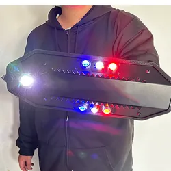Antiriot Shield With LED Light Self Defense Personal Security Protection Equipment Emergency Survival Window Broken