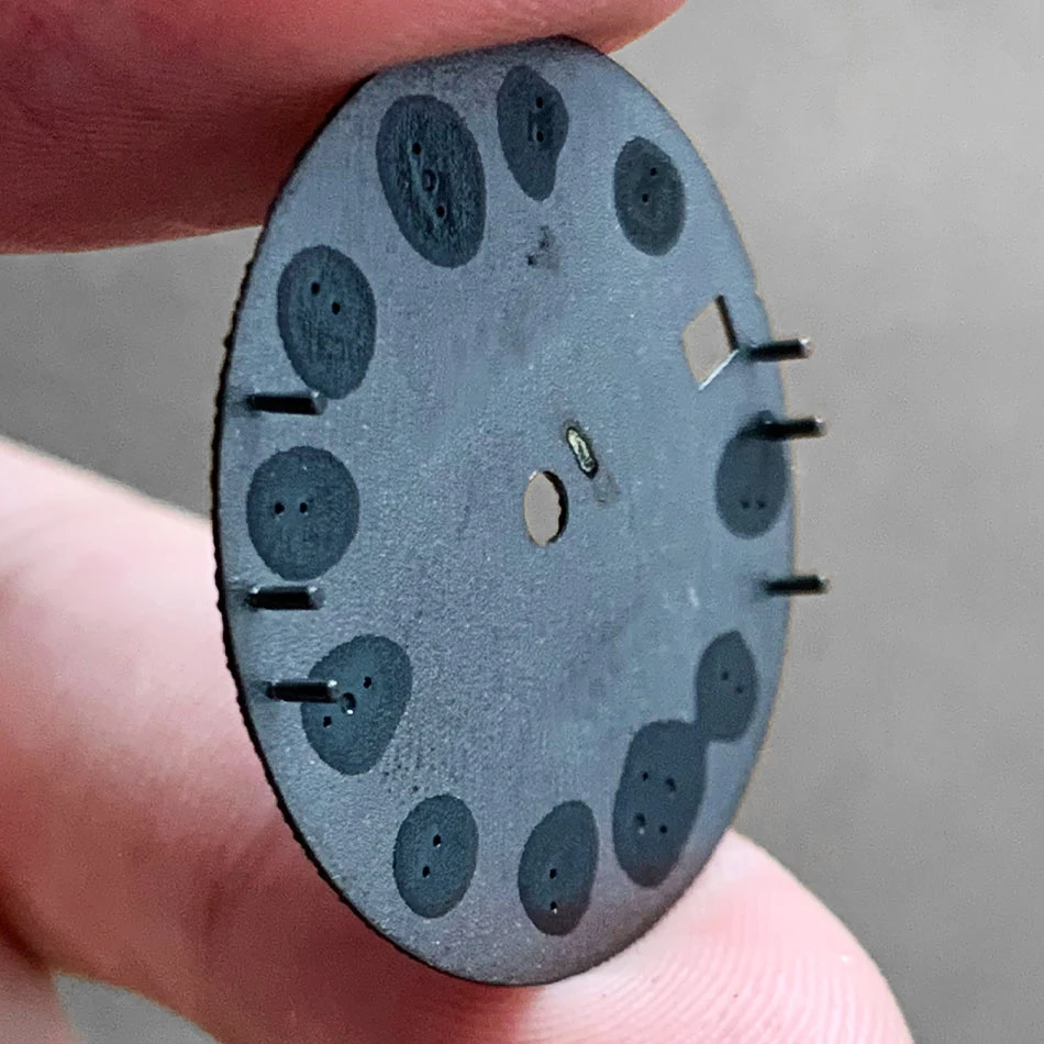 28.5mm SKX007 S 5 Dial Fit NH36/4R36 Automatic Movement Green Luminous Dual Calendar Dial Watch Modification Accessories