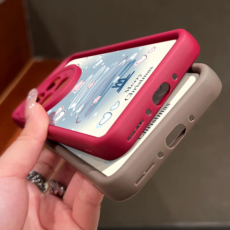 Love Heart クリスマスツリー OnePlus 13 12 13R 13T 12R 11R ACE 5 3 2用 耐衝撃 ソフトシリコンケース OnePlus 13用