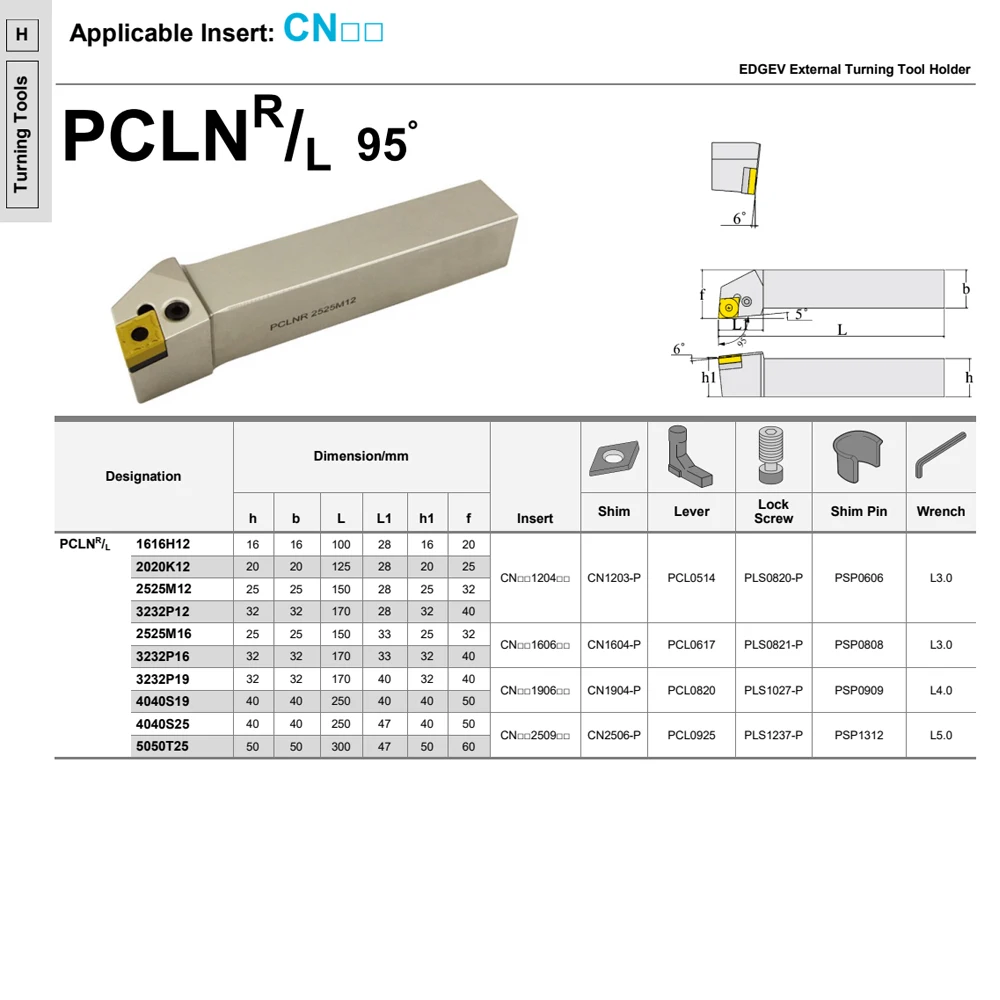 PCLNL PCLNR1616H12 PCLNR2020K12 PCLNR2525M12 16 PCLNR3232P12 16 19 portautensili per tornitura CNC fresa per tornio CNMG120408 inserto in metallo duro
