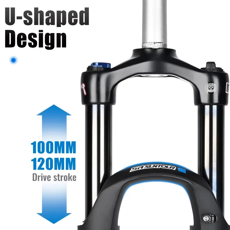 SR SUNTOUR X1 MTB Air Suspension Fork 27.5/29 Inch 120mm Travel 100x9MM QR & 110x15MM Boost Thru Axle Front Fork view 5