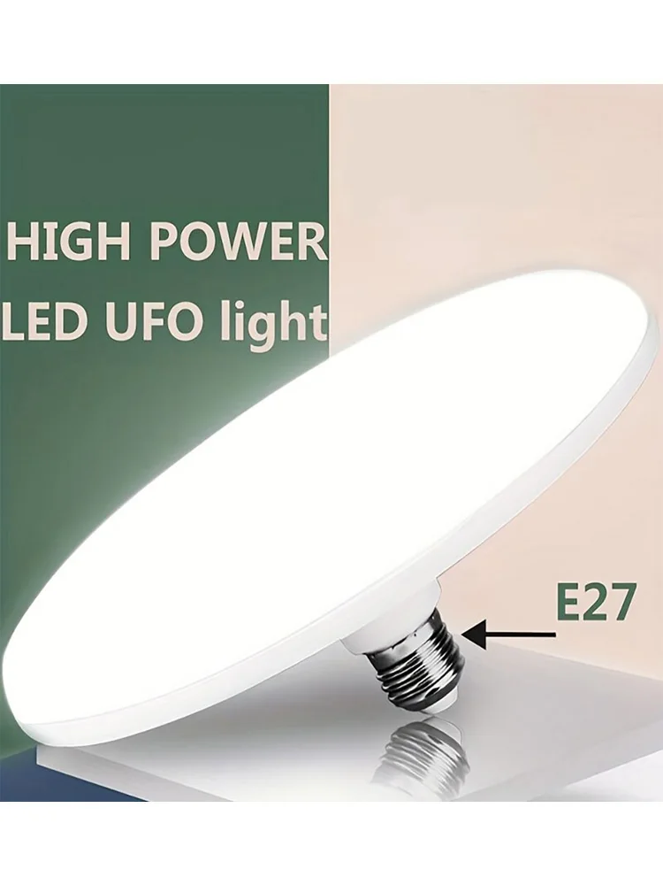 6500k Ceiling Lamp Garage Light LED Bulb AC 220v E27 Base Household Energy Saving Lamp 15W Indoor Lighting Flying Saucer Light