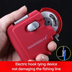 Electric hook tying device, fully automatic and fast fishing hook tying device, fishing knot tying device, fishing gear