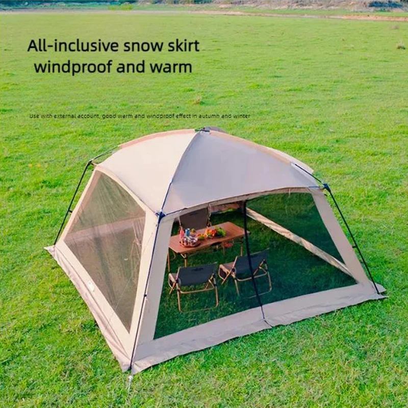 6-15 Person Rainproof Silver Glue Sunscreen Beach Picnic Sunshade Canopy Camping Equipment Outdoor Camping Mosquito Nets Tents