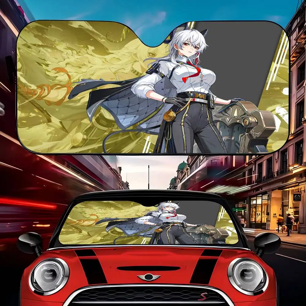 

Game Wuthering Waves Windshield Cover Car Windshield Banner Car Window Shade Windshield Sunshade Western Car Decor