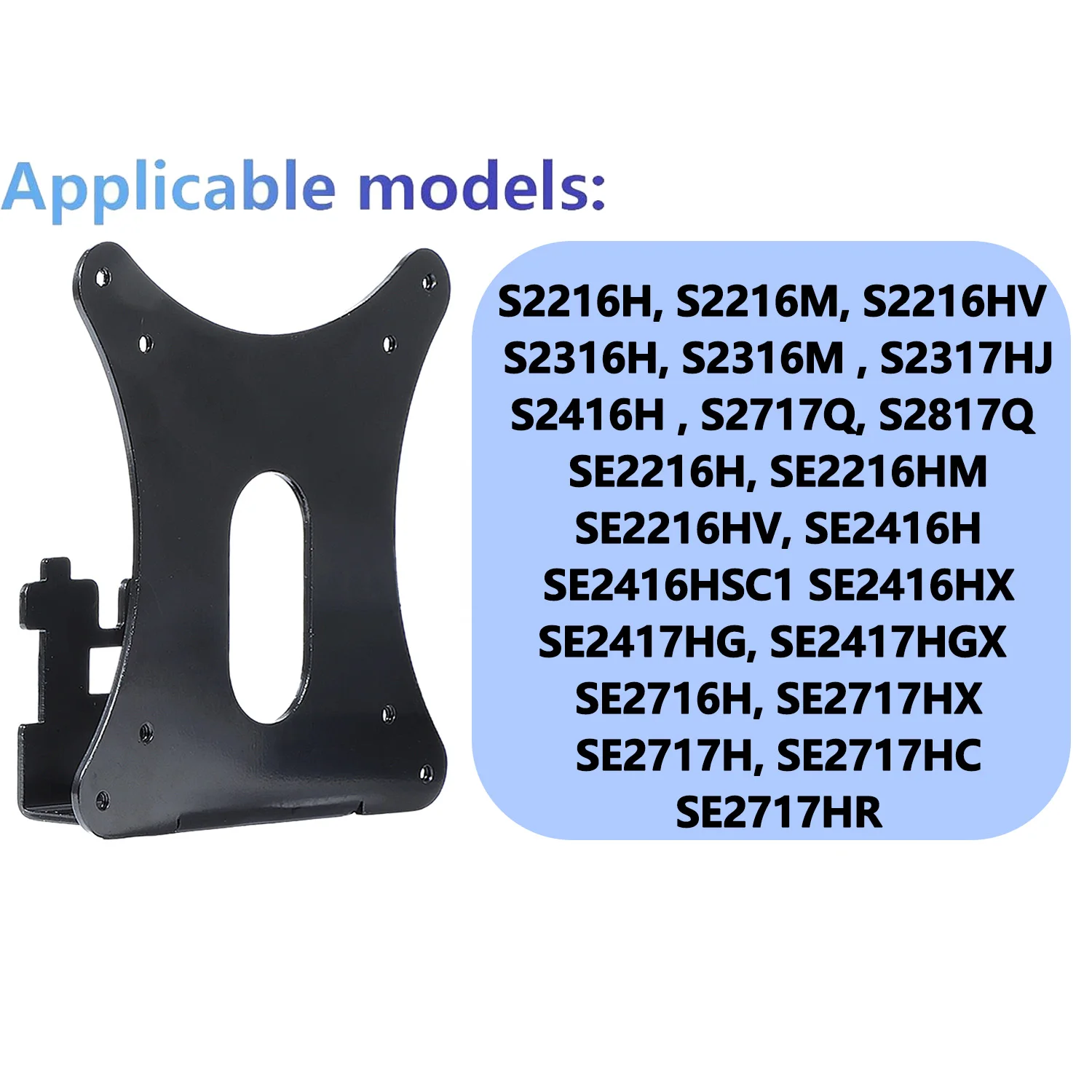 New VESA Mount Adapter for Dell SE2416HX S2216H S2316H S2416H SE2716H by Mount Bracket for VESA 75x75 & 100x100 Monitors Arms view 3