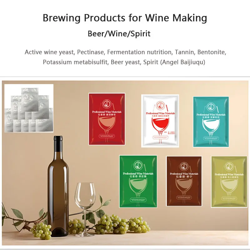 Home Brewing Alcohol Making Kitchen Yeast Wine Used Different Colour Bags