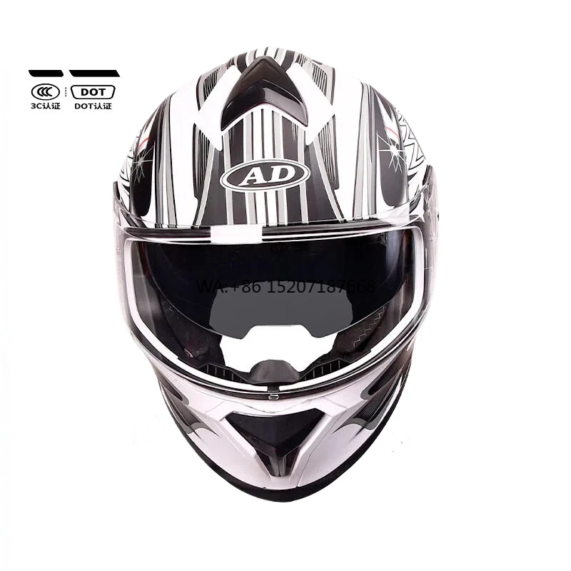 

New AD A8 Anti-Fog Motorcycle Dual Visor ABS Quick Release Closure DOT Approved Fully Removable Interior