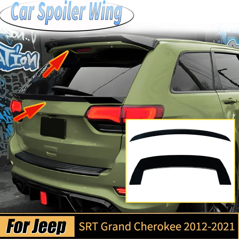 

For Jeep SRT Grand Cherokee 2012-2021 Car Spoiler Wing Lip Roof Tail Fin Middle/Top Lid BodyKits Tuning Guard Board Accessories