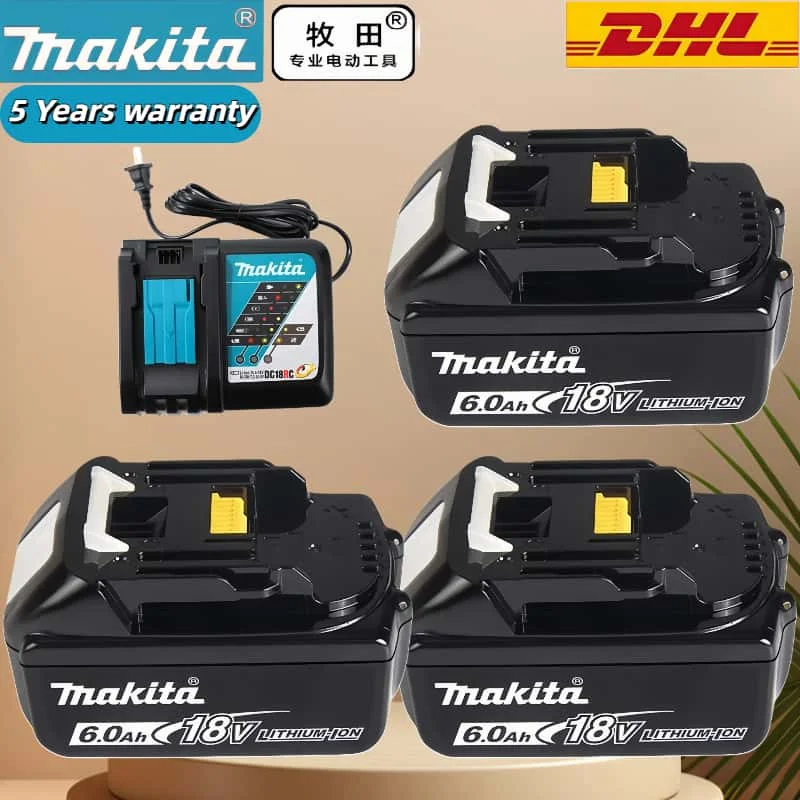 

18V Original Makita Rechargeable Power Tool Battery,for makita 6.0Ah 18VDTW190 BL1830 BL1850 BL1840 BL1860 BL1815 tools battery