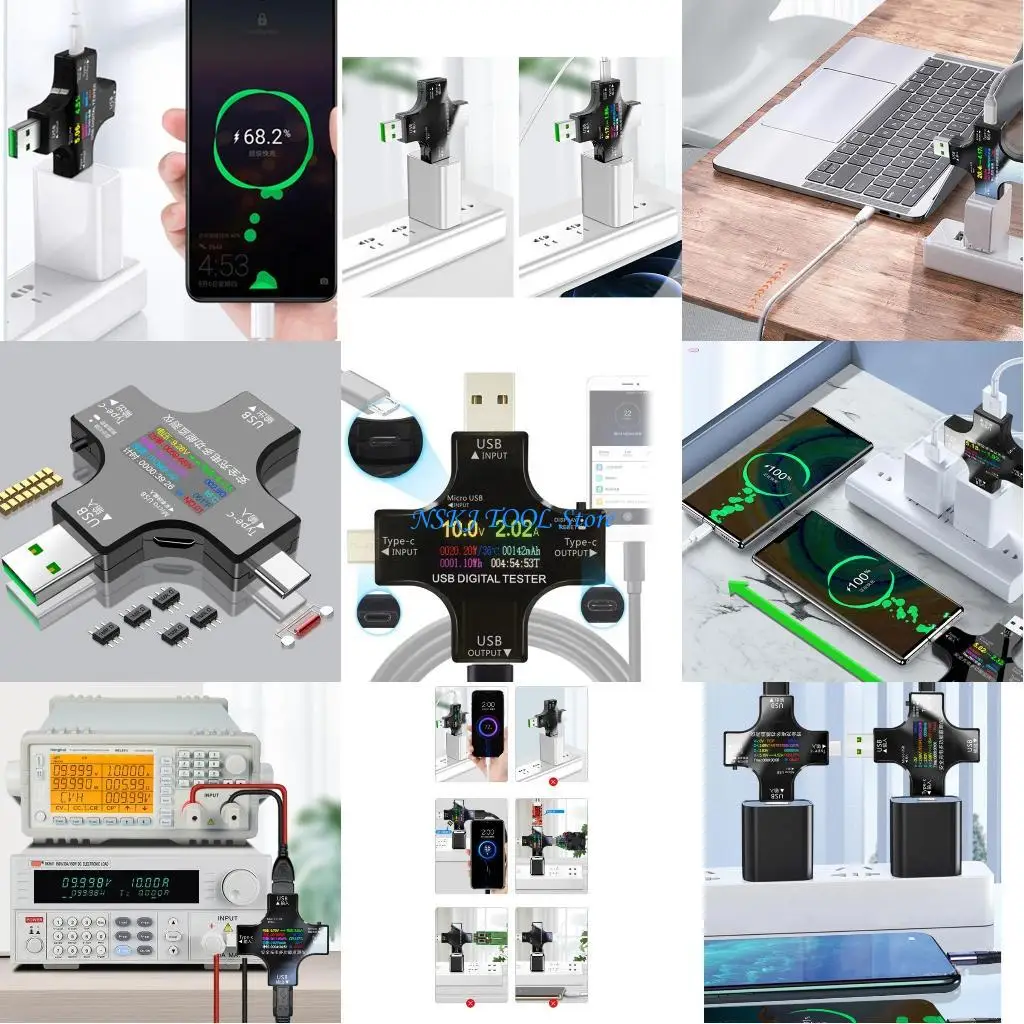 

L8RC 2 in 1 Type-C USB Tester Digital Multimeter Current Voltmeter Detectors