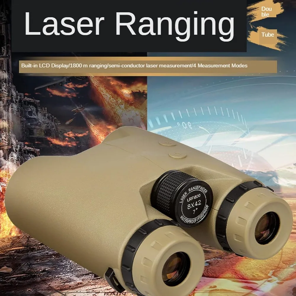 10X42 5 ~ 3500m أفضل فعالة من حيث التكلفة المدنية IPX56 نسخة الليزر المدى مكتشف مناظير لصيد الغولف
