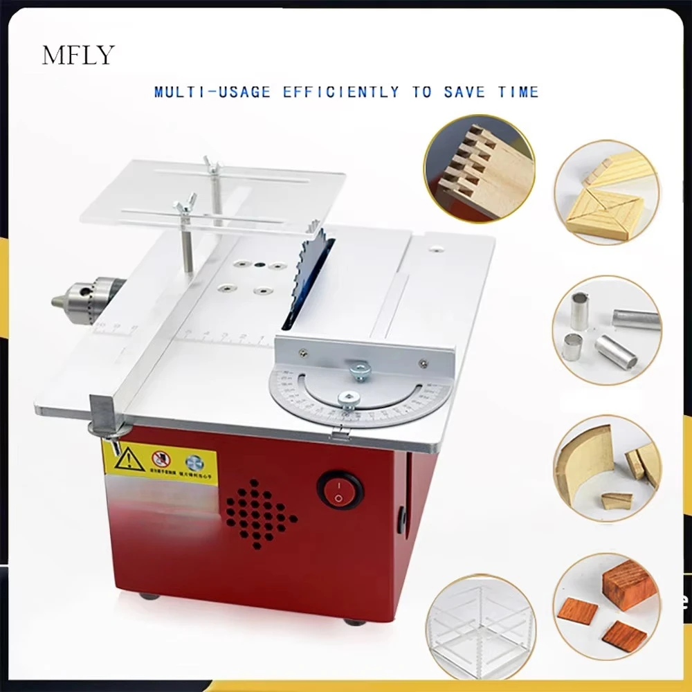 9000RPM 360W Mini DIY Table Saw Handmade Woodworking Bench Saw Precision Model Crafts Liftable Electric Cutting Saw Set